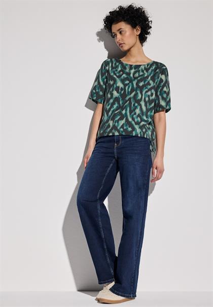 Bluse mit Print hunter green