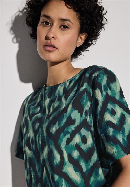Bluse mit Print hunter green