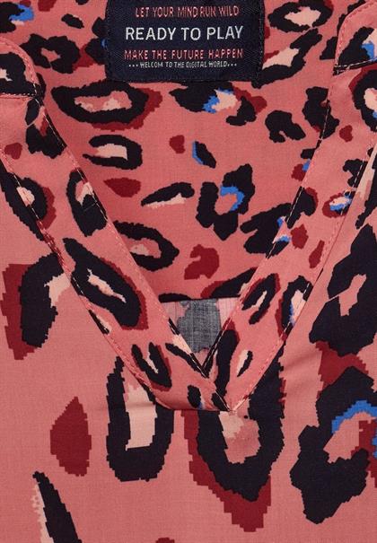 Bluse mit Print Mix rose pepper