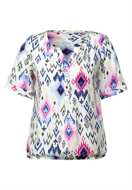Bluse mit Print vanilla white