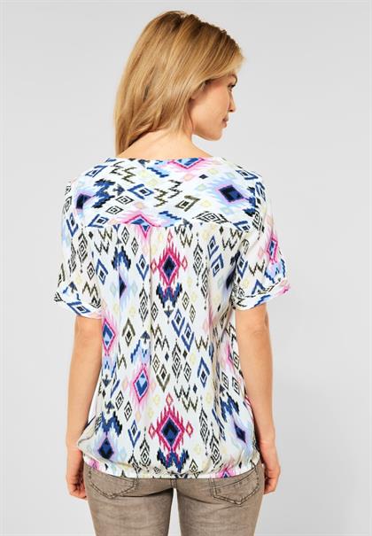 Bluse mit Print vanilla white