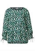 Bluse mit Raffung am Arm hunter green