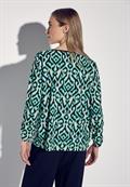 Bluse mit Raffung am Arm hunter green