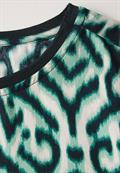 Bluse mit Raffung am Arm hunter green