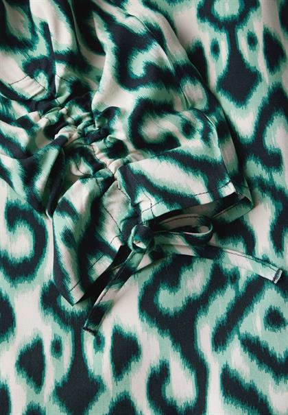 Bluse mit Raffung am Arm hunter green
