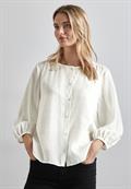 Bluse mit Raffungen off white