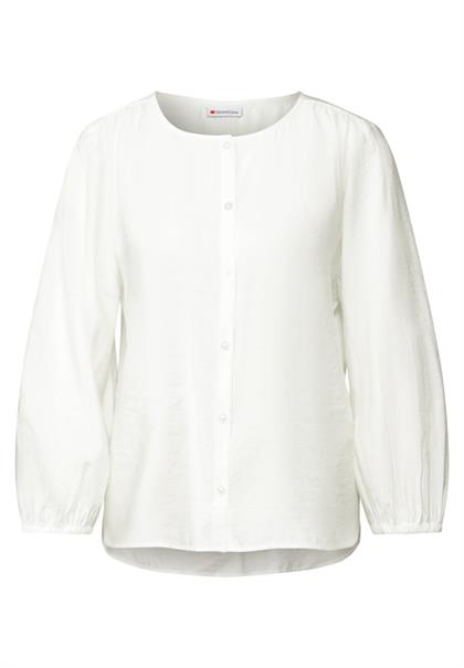 Bluse mit Raffungen off white