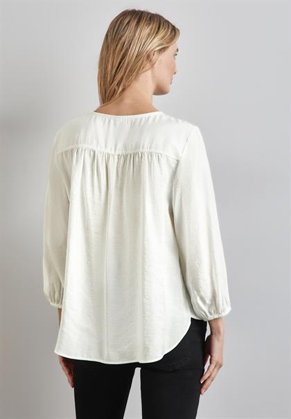 Bluse mit Raffungen off white