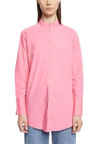 Bluse mit rundem Ausschnitt, organische Baumwolle pink