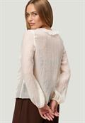 Bluse mit Rüschen eggnog