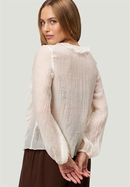 Bluse mit Rüschen eggnog
