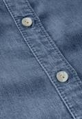 Bluse mit Rüschendetails medium blue soft washed