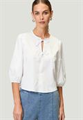 Bluse mit Schleifen brilliant white