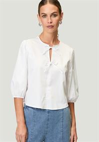 Bluse mit Schleifen brilliant white
