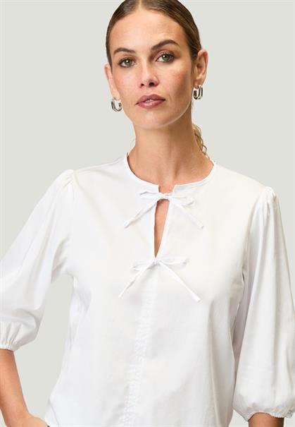 Bluse mit Schleifen brilliant white