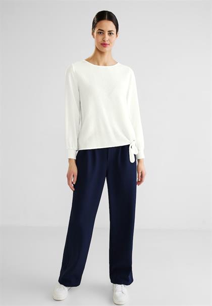 Bluse mit Schleifendetail off white