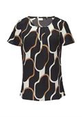 Bluse mit Schmuckkante schwarz