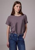 Bluse mit Seiten-Schlitzen hazy rose
