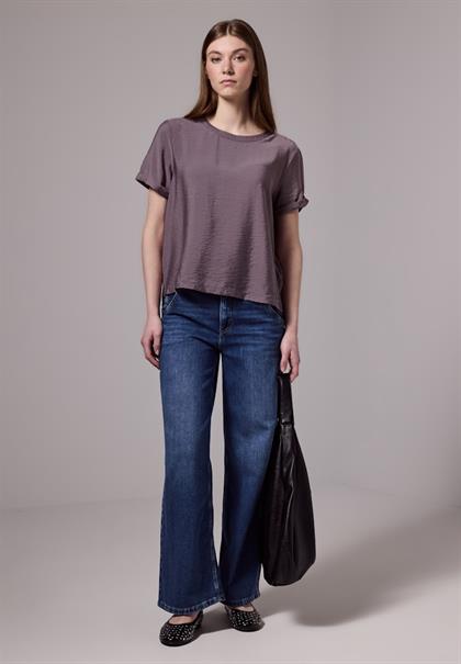 Bluse mit Seiten-Schlitzen hazy rose