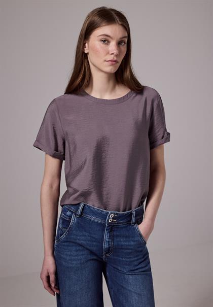 Bluse mit Seiten-Schlitzen hazy rose