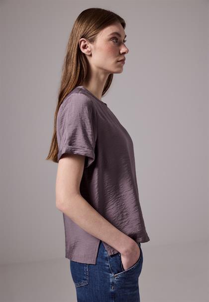 Bluse mit Seiten-Schlitzen hazy rose