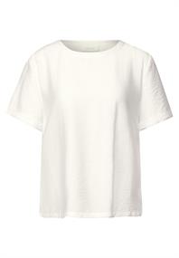 Bluse mit Seiten-Schlitzen off white