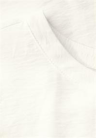 Bluse mit Seiten-Schlitzen off white