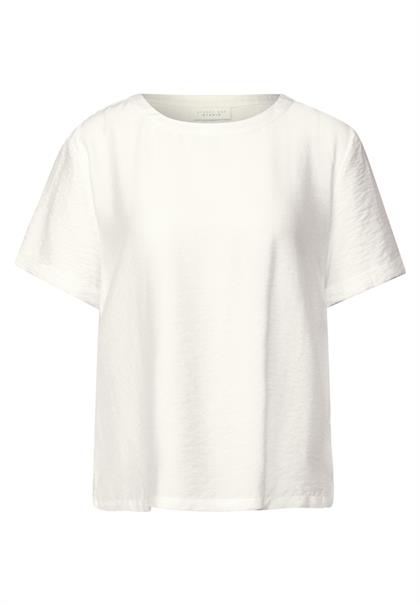 Bluse mit Seiten-Schlitzen off white