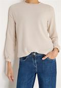 Bluse mit Smock-Ausschnitt pearl beige