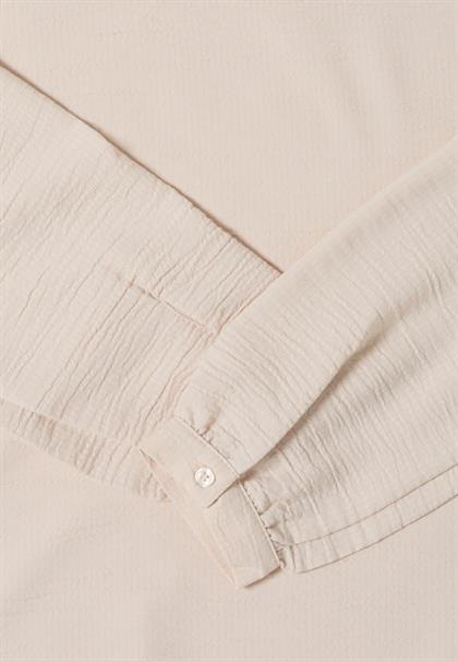 Bluse mit Smock-Ausschnitt pearl beige