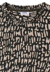 Bluse mit Smock-Ausschnitt raw khaki