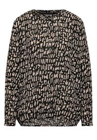 Bluse mit Smock-Ausschnitt raw khaki