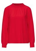 Bluse mit Smock-Details mandarin red