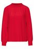 Bluse mit Smock-Details mandarin red
