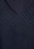 Bluse mit Smokdetails deep blue
