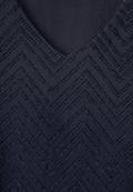 Bluse mit Smokdetails deep blue