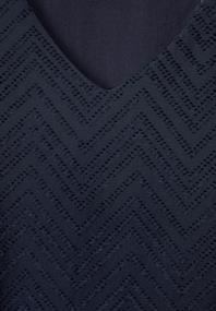 Bluse mit Smokdetails deep blue