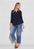 Bluse mit Spitzendetail deep blue