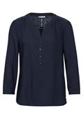 Bluse mit Spitzendetail deep blue