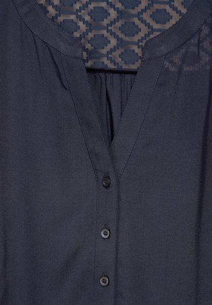 Bluse mit Spitzendetail deep blue