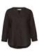 Bluse mit Split Neck aus Leinenmix espresso brown