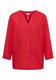 Bluse mit Split Neck aus Leinenmix fresh red