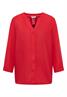 Bluse mit Split Neck aus Leinenmix fresh red