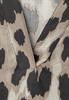 Bluse mit Split Neck und Animal Print timeless beige