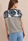 Bluse mit Split Neck und Printmix palm breeze green