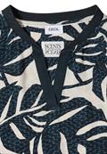 Bluse mit Split Neck und Printmix palm breeze green