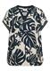 Bluse mit Split Neck und Printmix palm breeze green