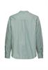 Bluse mit Stehkragen und Knopfleiste jade