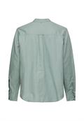 Bluse mit Stehkragen und Knopfleiste jade