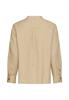 Bluse mit Stehkragen und Knopfleiste sand